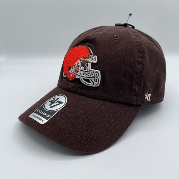 Cleveland Browns NFL 47 Brand Clean Up Relaxed Fit Adjustable Strapback Hat New - Picture 1 of 6